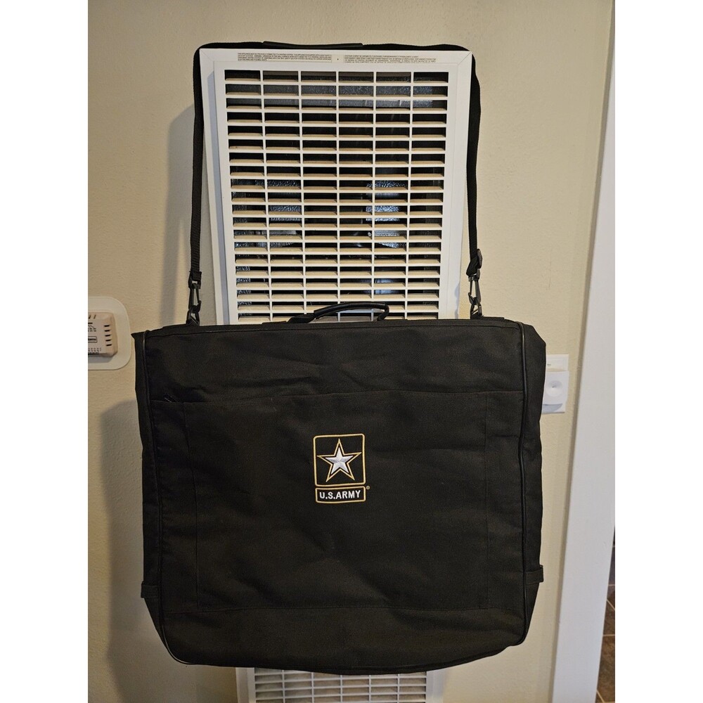 US Army Garment Bag Black Foldable Military Suit Carrier With Shoulder Strap